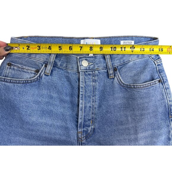 Rails The Atwater Slouchy Women's 27 Straight Jeans Dip Dye Blue/White Denim - Picture 8 of 10